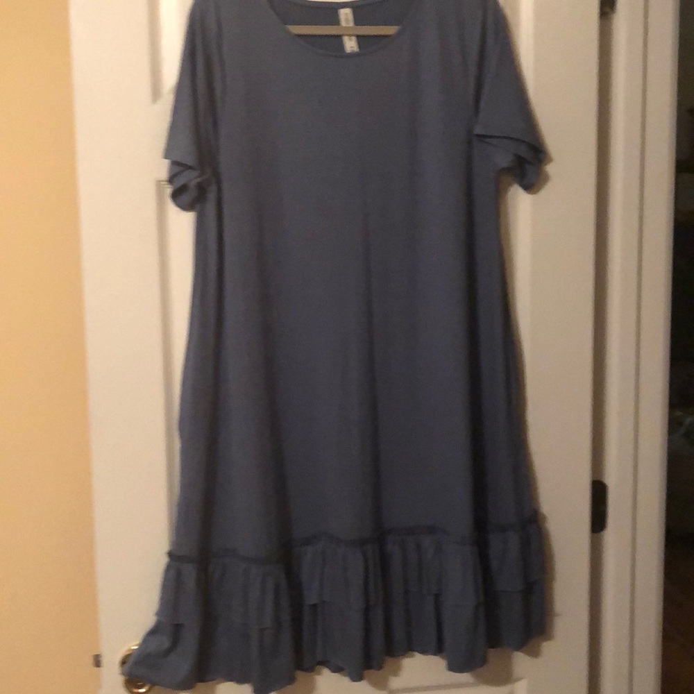 Ruffled t-shirt dress